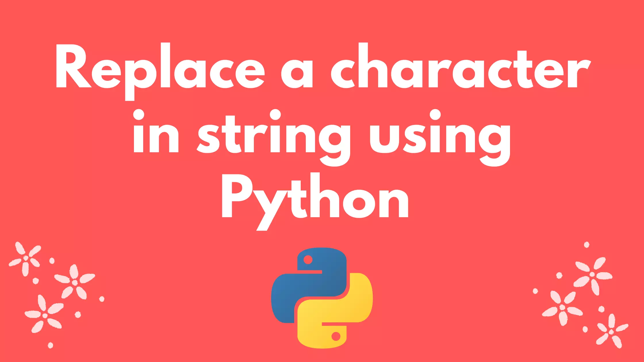 How to replace character in stiring using python